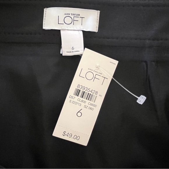 NWT Ann Taylor LOFT black trumpet skirt lined 6 - Picture 4 of 5